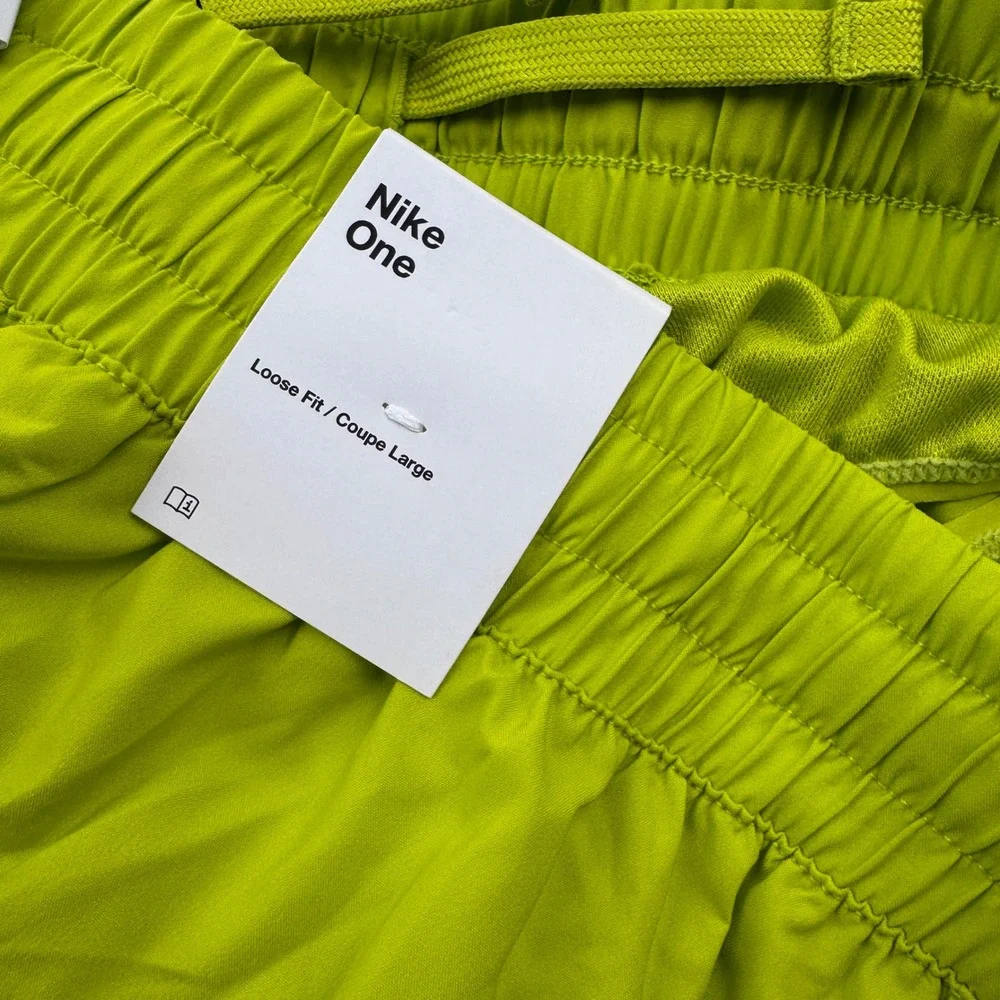NEW Nike Youth Girls Loose Fit Lime Green Running Shorts